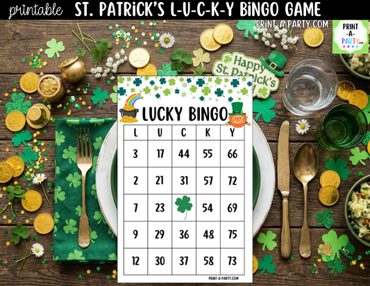 St. Patrick's Day Lucky Bingo Printable | Number Game
