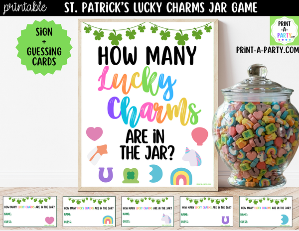 St. Patrick's Day Lucky Charms Guessing Game | Printable – PrintAParty