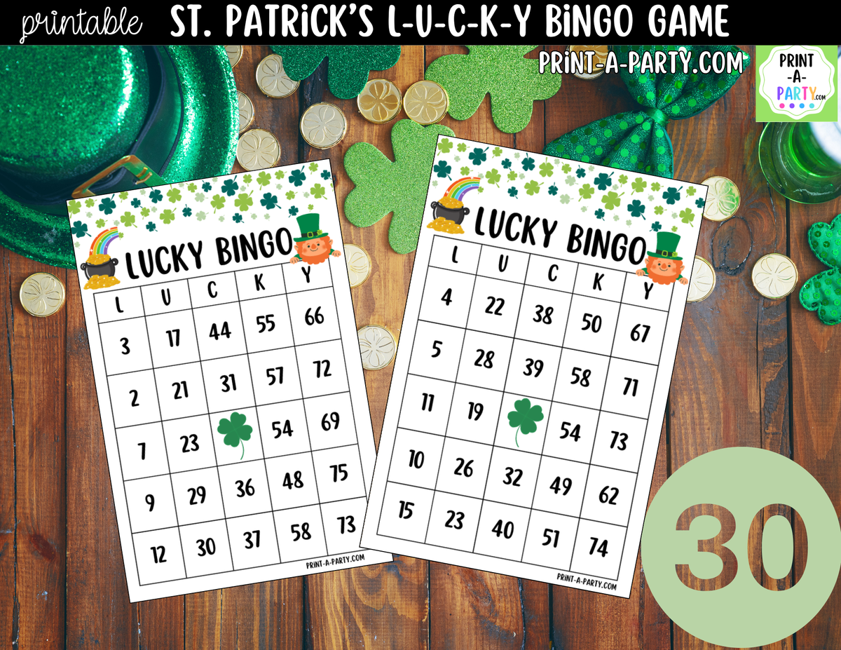 St. Patrick's Day Lucky Bingo Printable | Number Game