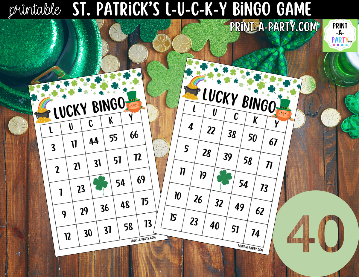 St. Patrick's Day Lucky Bingo Printable | Number Game