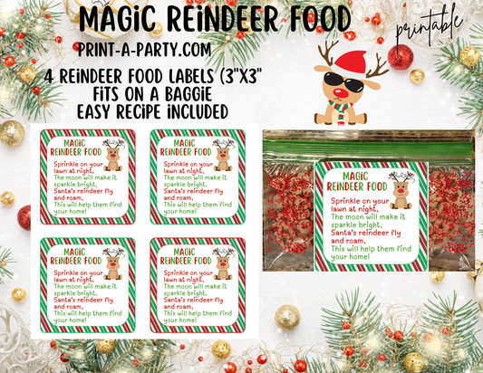 MAGIC REINDEER FOOD KIT | Christmas | Holiday | Labels | Recipe | INSTANT DOWNLOAD