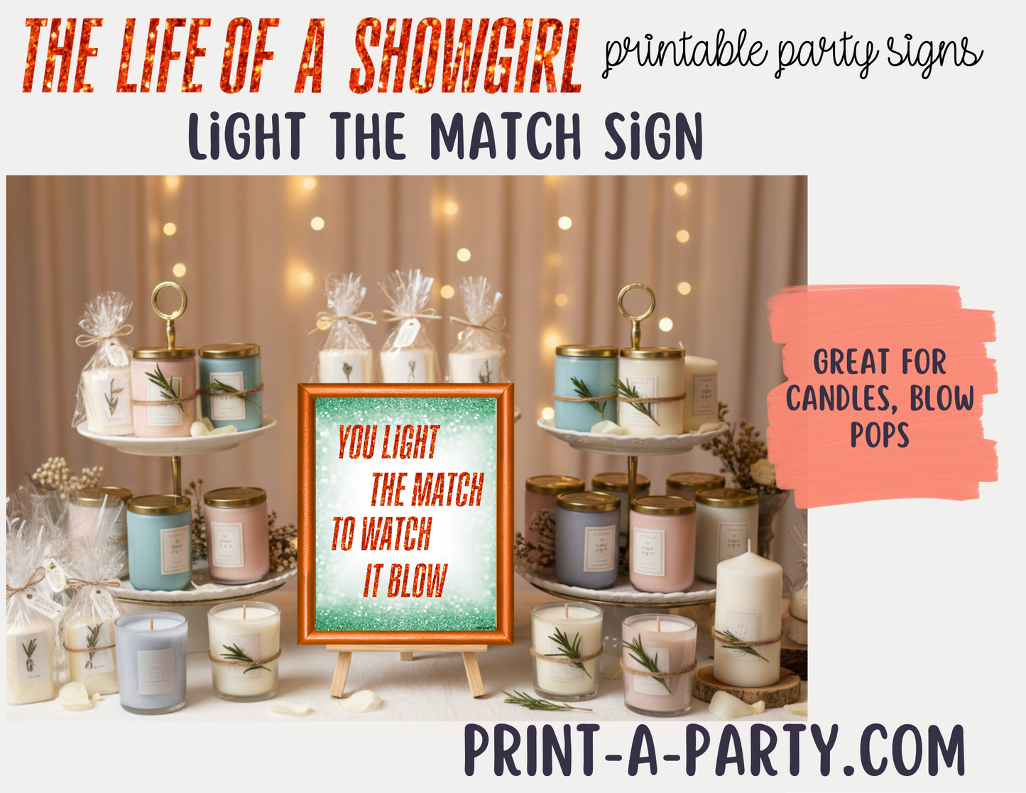 Taylor Swift Printable Life of A Showgirl Party Signs, Party Food or Favor Decor, Lyric Signs, 8x10 Instant Download PDF