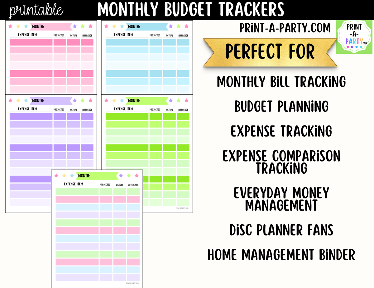 Monthly Budget Tracker Printable | Expense Planner