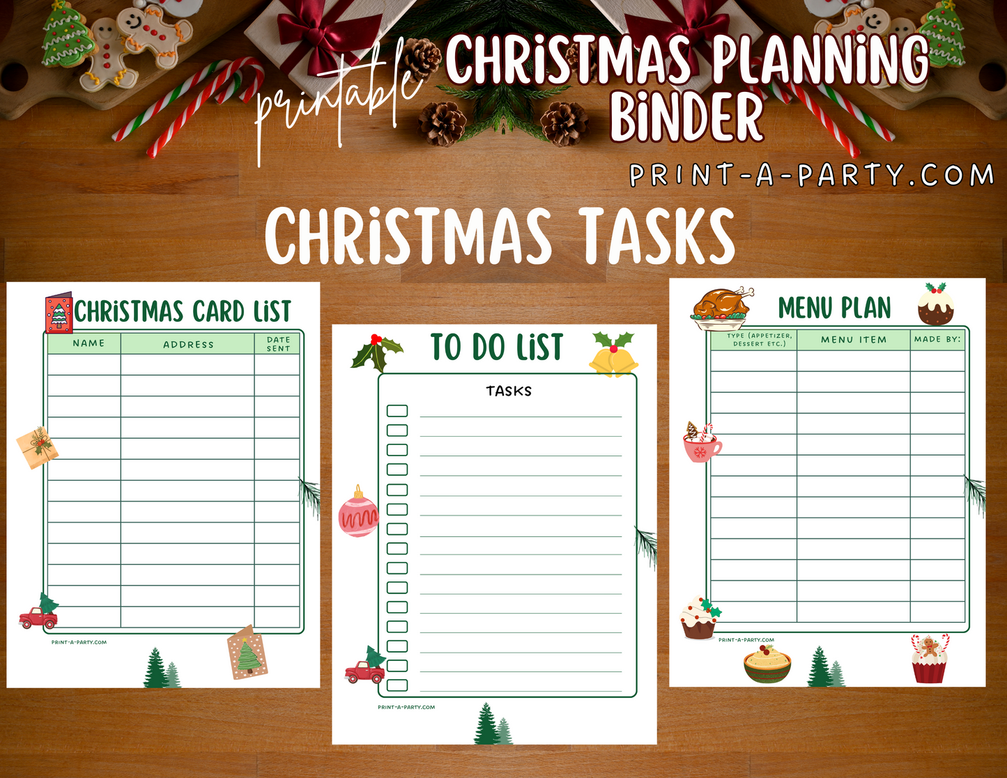 Christmas Binder: Christmas Organization Planner | Christmas Organization Binder | INSTANT DOWNLOAD - 17 pages!