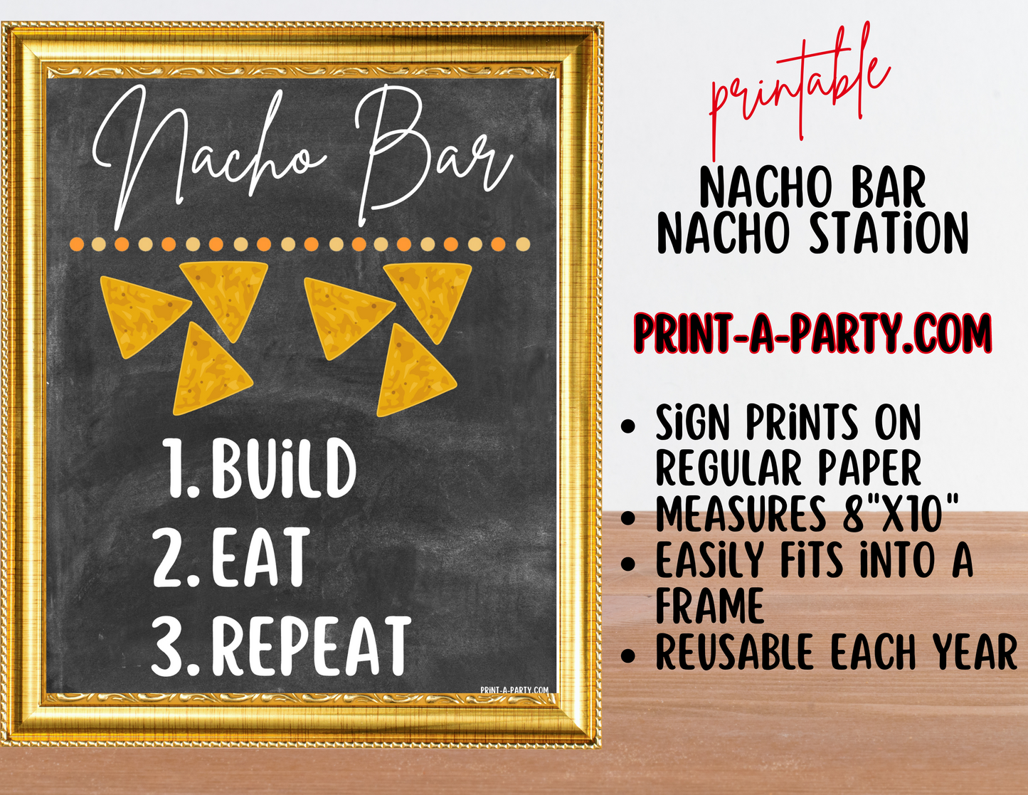 NACHO BAR | NACHO STATION Setup - Chalkboard | Nacho Bar Sign | Food Station for Party | Food Bar for Party | Party | Cinco de Mayo | Shower | DIY Nacho Bar