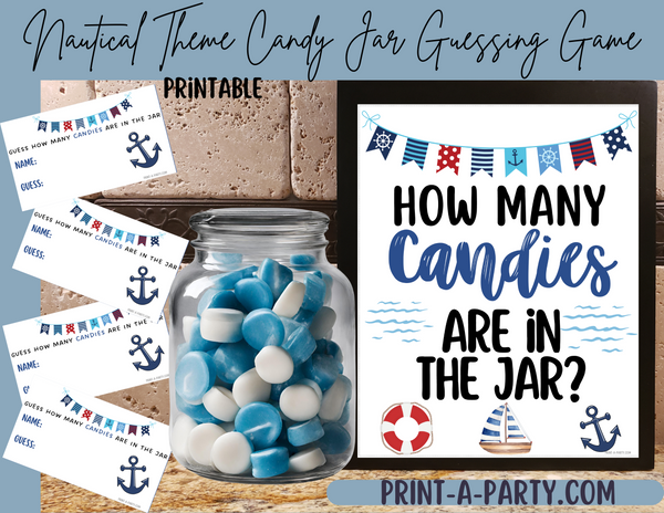 NAUTICAL CANDY JAR GUESSING GAME | How many candies in jar | Nautical ...