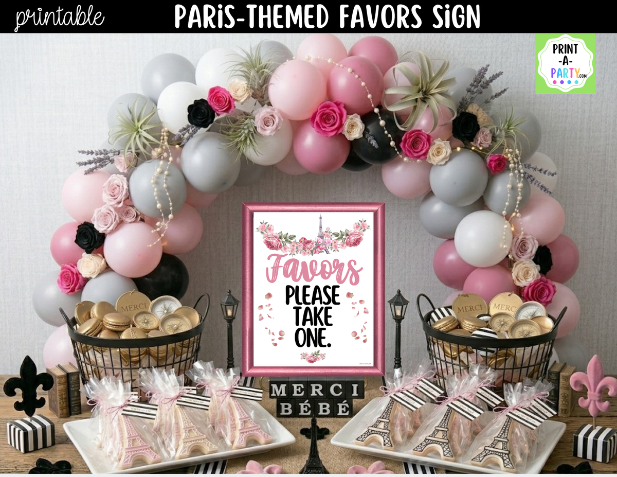 Paris Party Favor Sign Printable | Please Take One