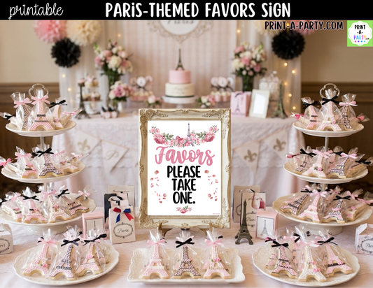 Paris Party Favor Sign Printable | Please Take One