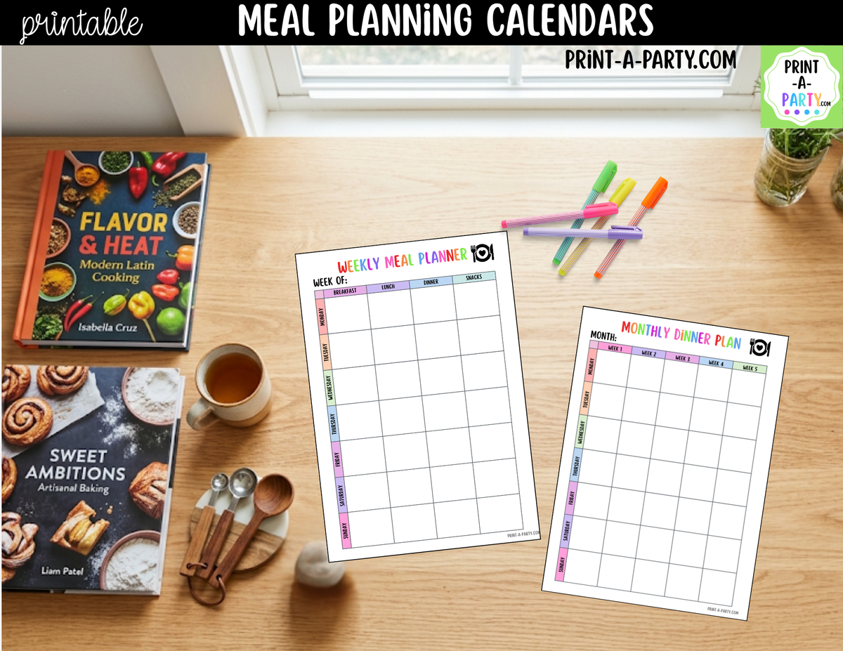 Printable Meal Planning Calendar Templates | Weekly & Monthly