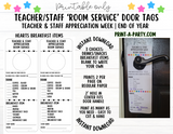 APPRECIATION | PRINTABLE Teacher Staff Room Service Tags | Teacher Appreciation Week | Staff Appreciation | PTO | PTA | Teacher Appreciation Ideas | Printable