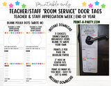 APPRECIATION | PRINTABLE Teacher Staff Room Service Tags | Teacher Appreciation Week | Staff Appreciation | PTO | PTA | Teacher Appreciation Ideas | Printable