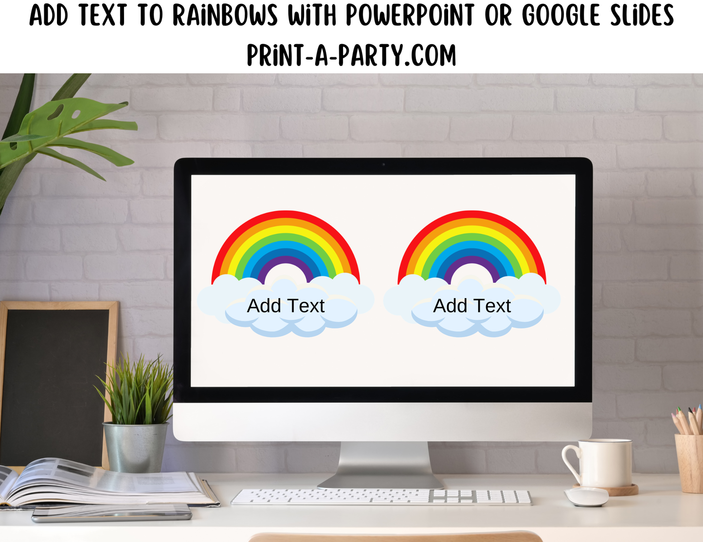 Rainbow Bulletin Board Kit | Classroom Door Decor, Editable Rainbows, Printable Bulletin Board Display