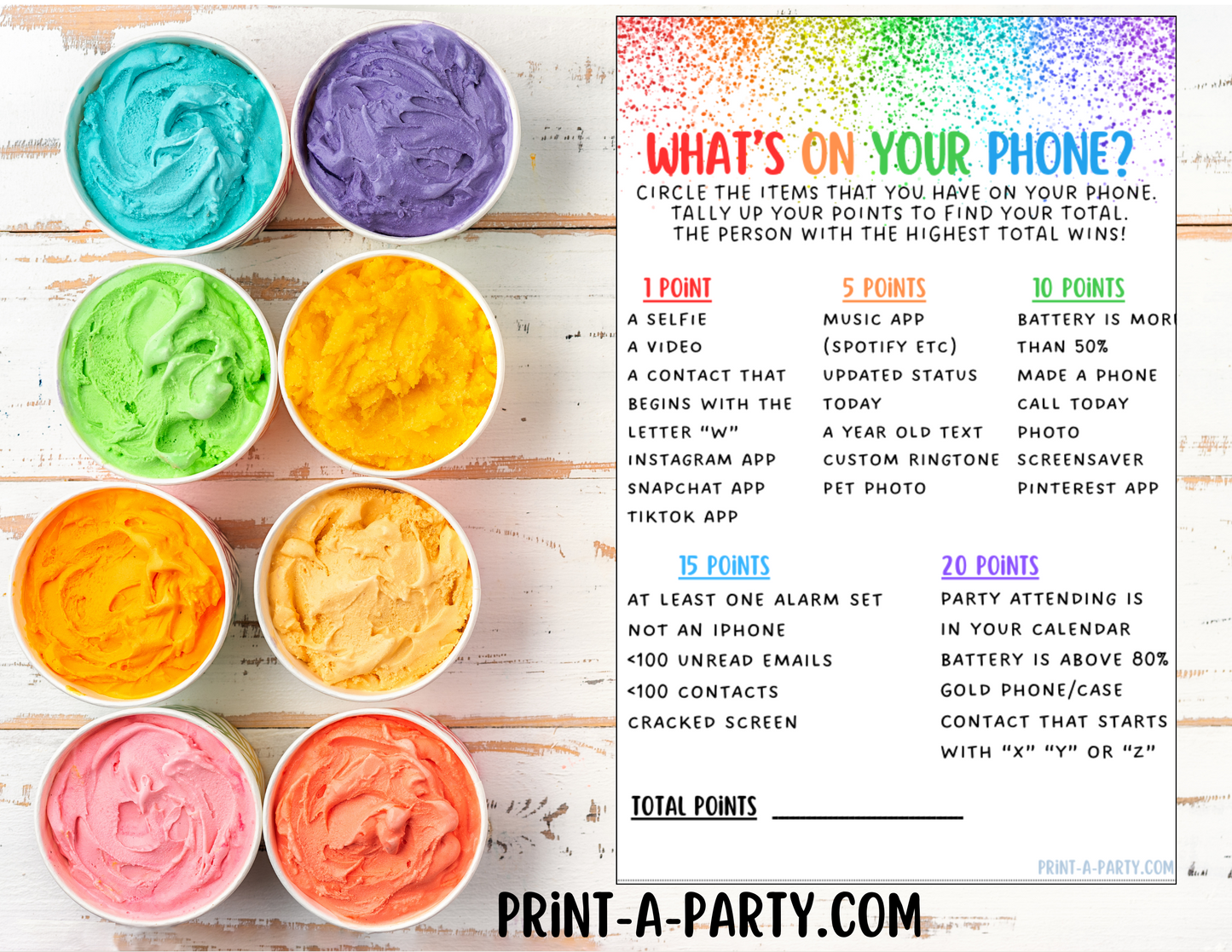 GAMES: RAINBOW GLITTER THEME | Birthday Party Games | Rainbow Party | Rainbow Party Ideas | INSTANT DOWNLOAD