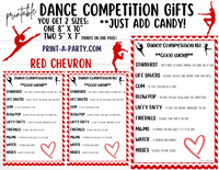 DANCE Competition Gift | Candy Gram Kit Letter | Dance Contest | Chevron | Dance Gifts - INSTANT DOWNLOAD