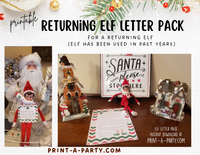 ELF Printable Letter Notes Pack | RETURNING ELF | Elf Welcome & Goodbye Letters | Blank Letters and Notes to promote or praise behavior - INSTANT DOWNLOAD