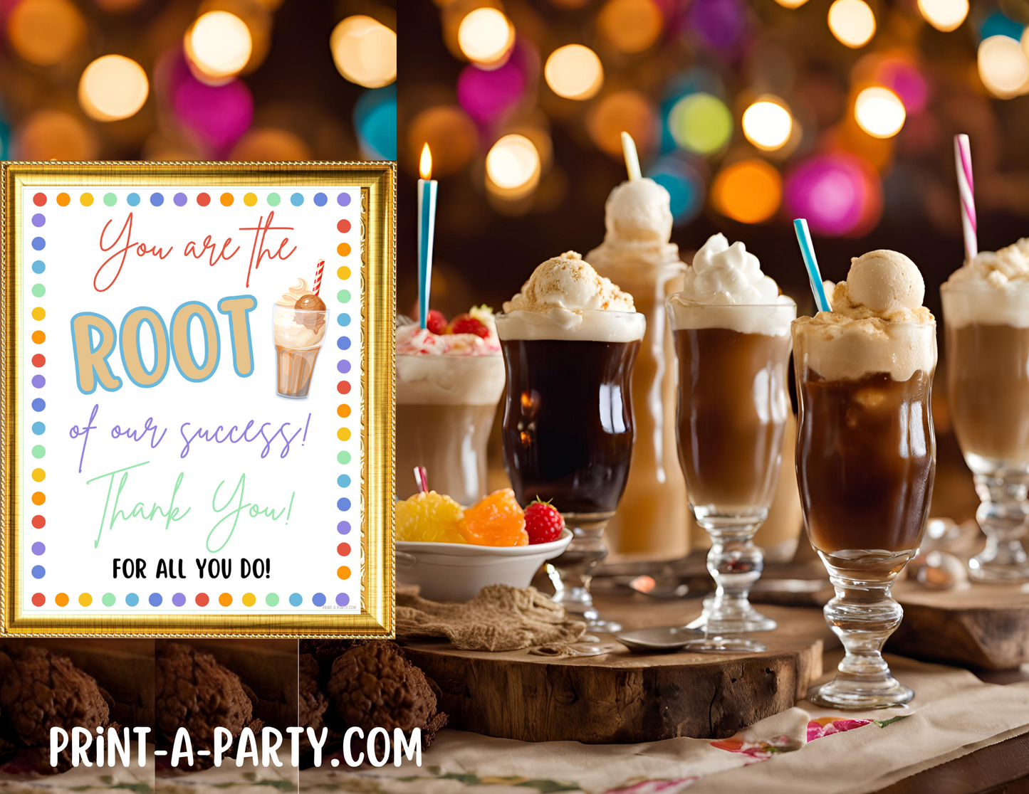 Appreciation Sign ROOT BEER FLOAT BAR | Root Beer Float STATION | Teacher Appreciation | Co-worker appreciation