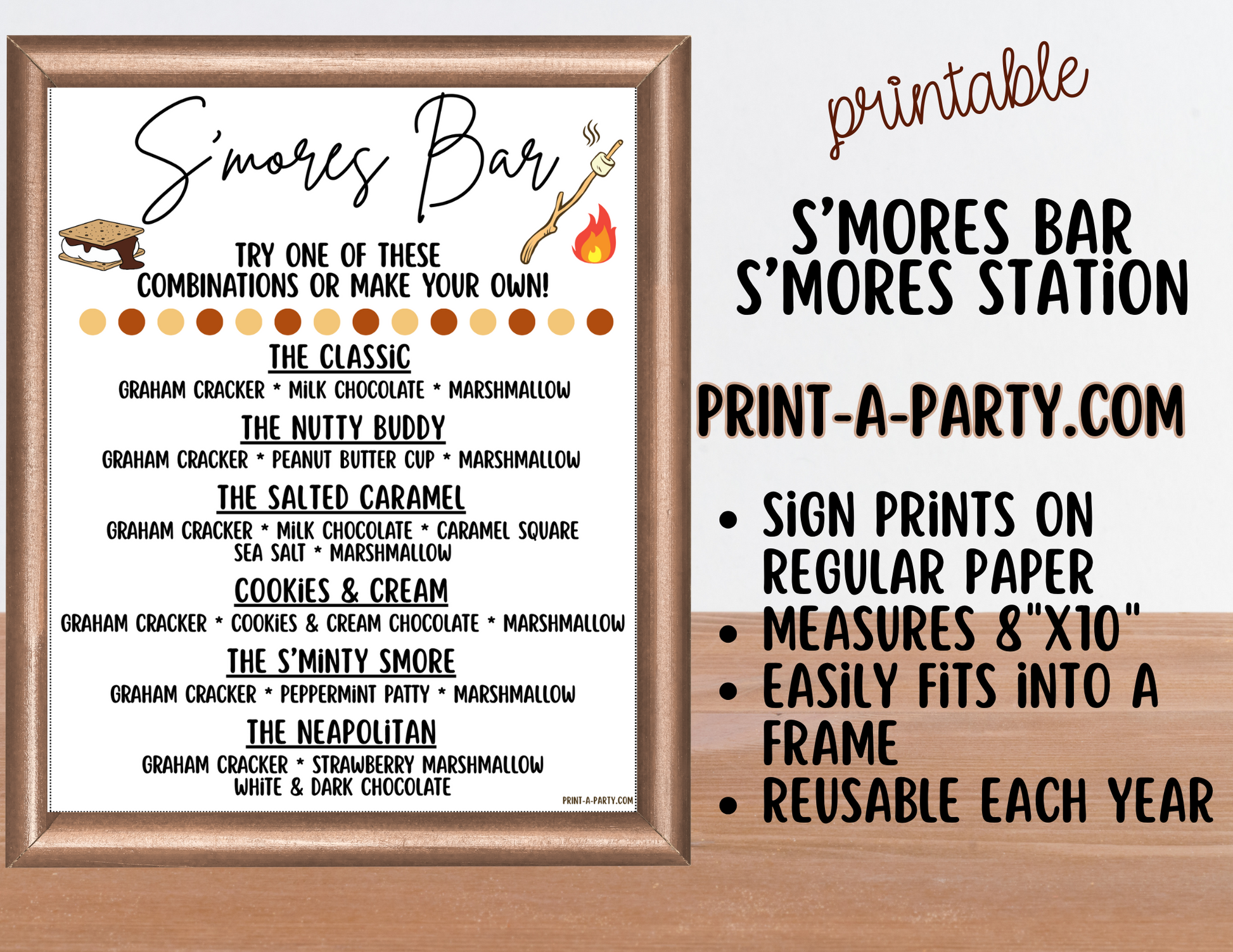 s-mores-bar-setup-white-s-mores-station-printable-make-your-smores-bar-printaparty for Make Your Own Sign Printable Free S'MORES BAR Setup - White | S'MORES STATION Printable - Make Your Smores Bar! – PrintAParty for Make Your Own Sign Printable Free