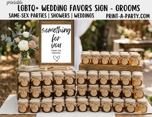 LGBTQ+ Printable Wedding Favor Sign - From the Grooms (8x10) –  PDF