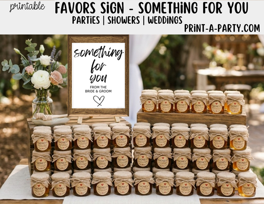 Printable Favors Sign (8x10) - Wedding Shower Decor - Instant PDF Download