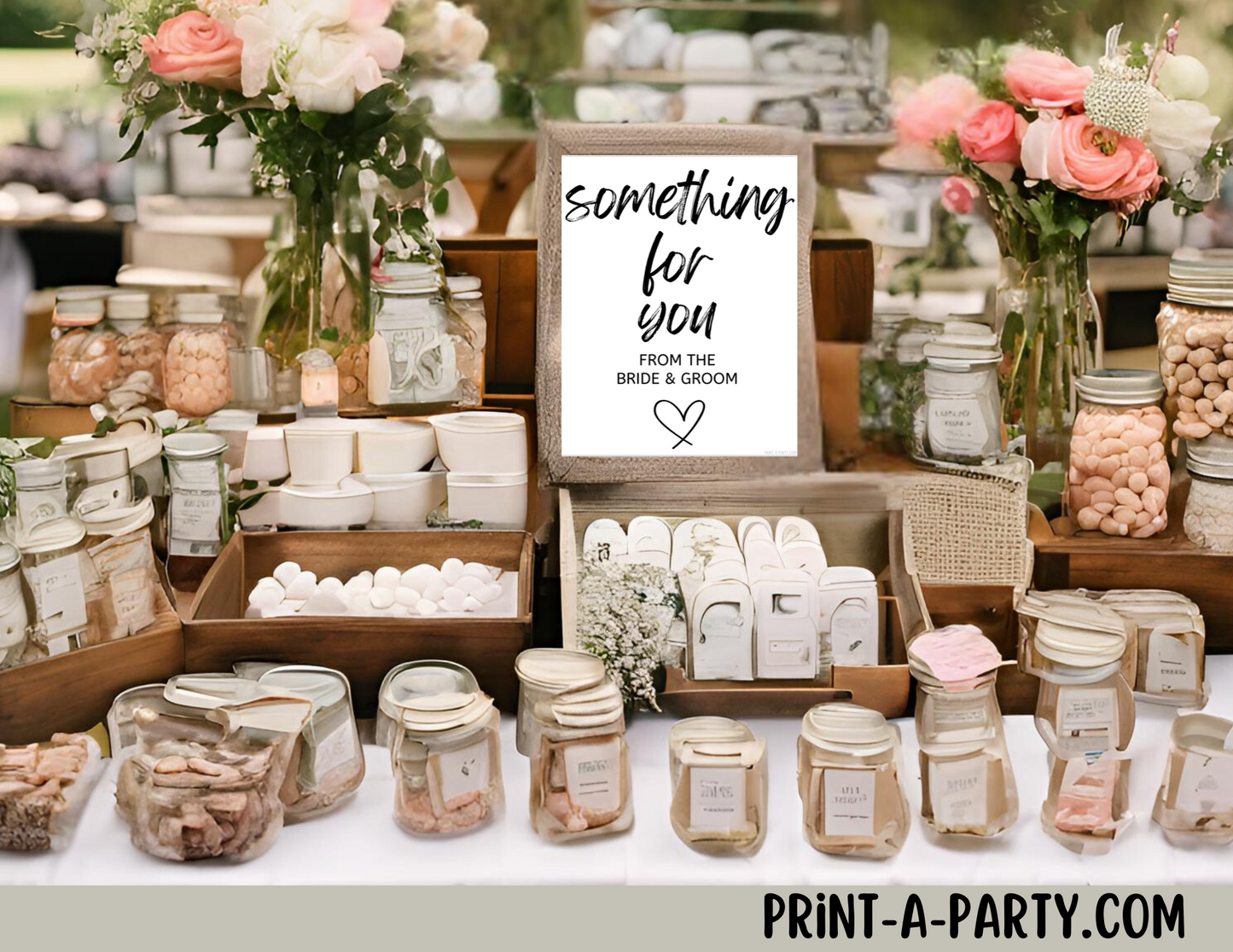 SOMETHING FOR YOU FROM THE BRIDE AND GROOM Sign | Wedding Favor Sign | Printable Wedding Sign | Wedding Sign