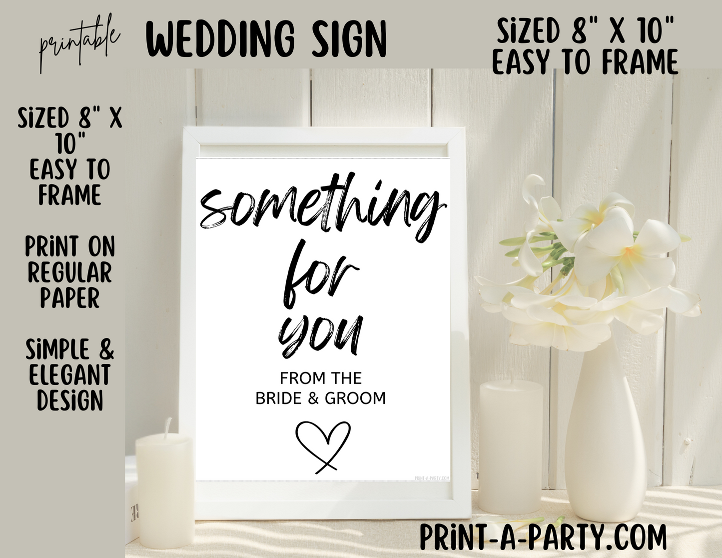 SOMETHING FOR YOU FROM THE BRIDE AND GROOM Sign | Wedding Favor Sign | Printable Wedding Sign | Wedding Sign