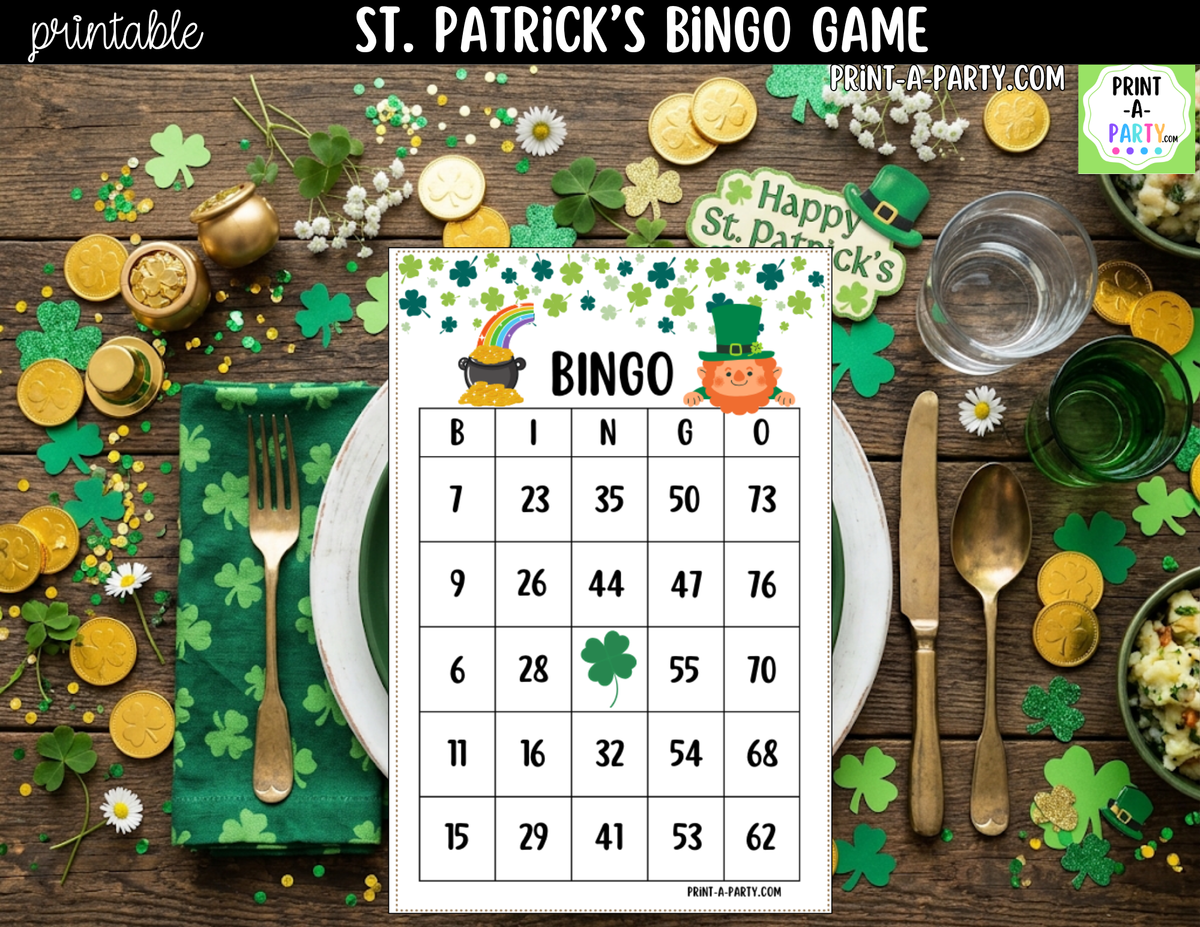 St. Patrick's Day Bingo Printable | Number Game