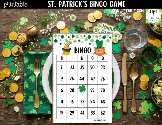 St. Patrick's Day Bingo Printable | Number Game