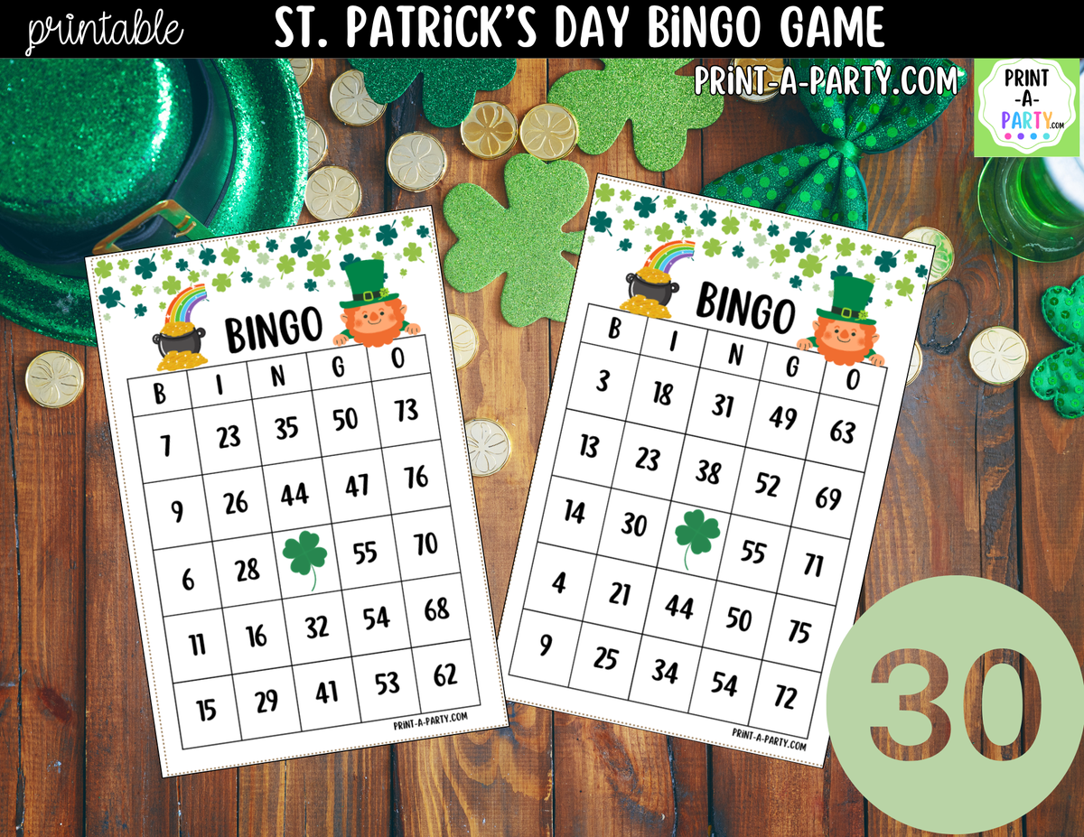 St. Patrick's Day Bingo Printable | Number Game