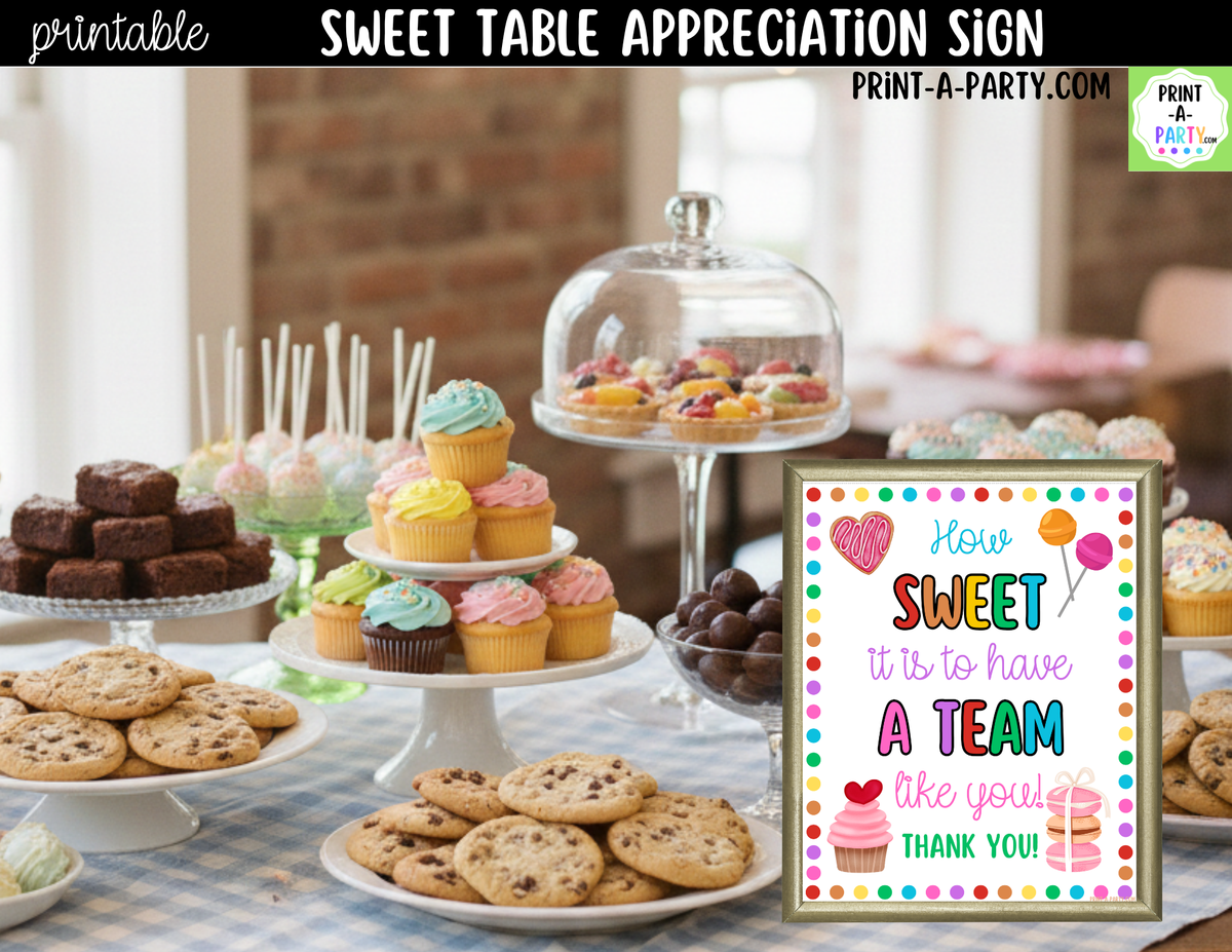 Printable How Sweet It Is Team Appreciation Sign 8x10