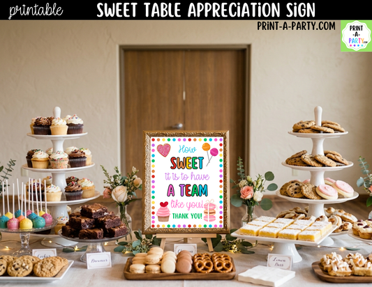 Printable How Sweet It Is Team Appreciation Sign 8x10