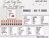 Swiftie Party Signs | Taylor Party Signs | Eras Tour Party | Swiftie Party Favor Food Signs | T Swift Party Ideas | Swiftie Party Theme