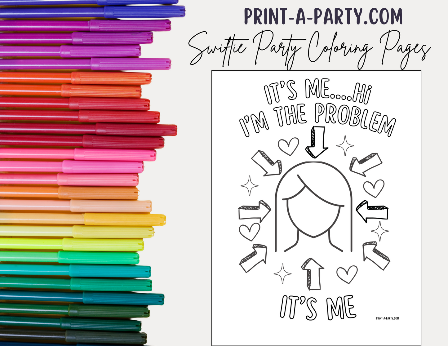 Swiftie Party Coloring Pages | Taylor Lyrics Coloring Pages | Eras Tour Idea | Taylor Party Idea | T Swift Party Idea | Swiftie Coloring Pages