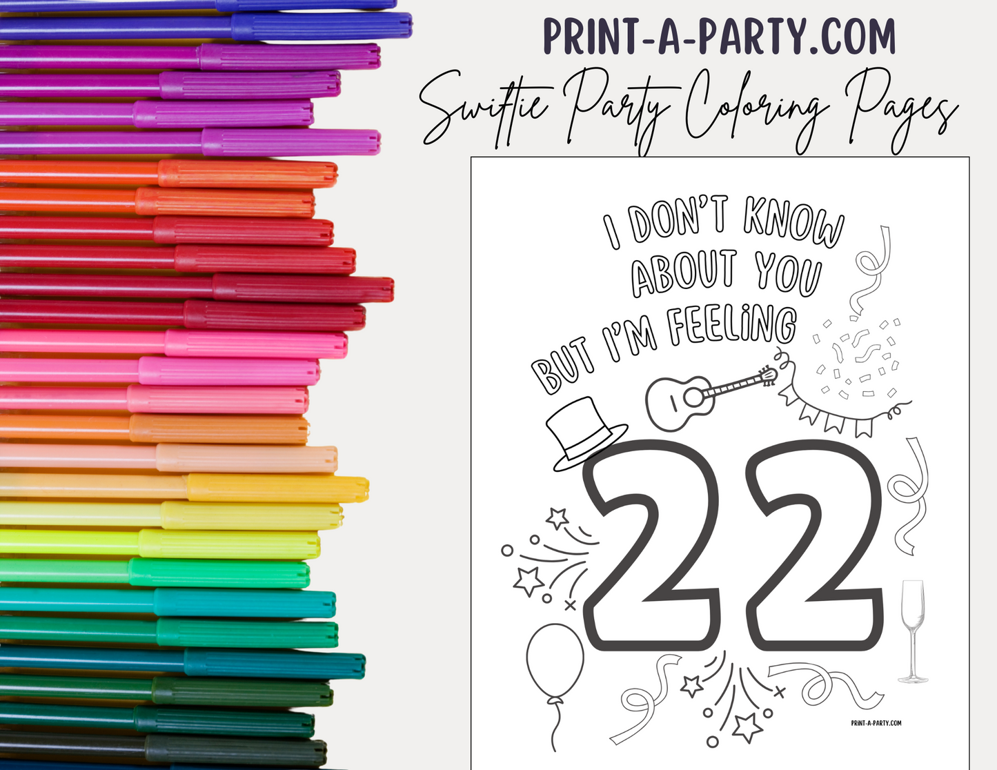 Swiftie Party Coloring Pages | Taylor Lyrics Coloring Pages | Eras Tour Idea | Taylor Party Idea | T Swift Party Idea | Swiftie Coloring Pages