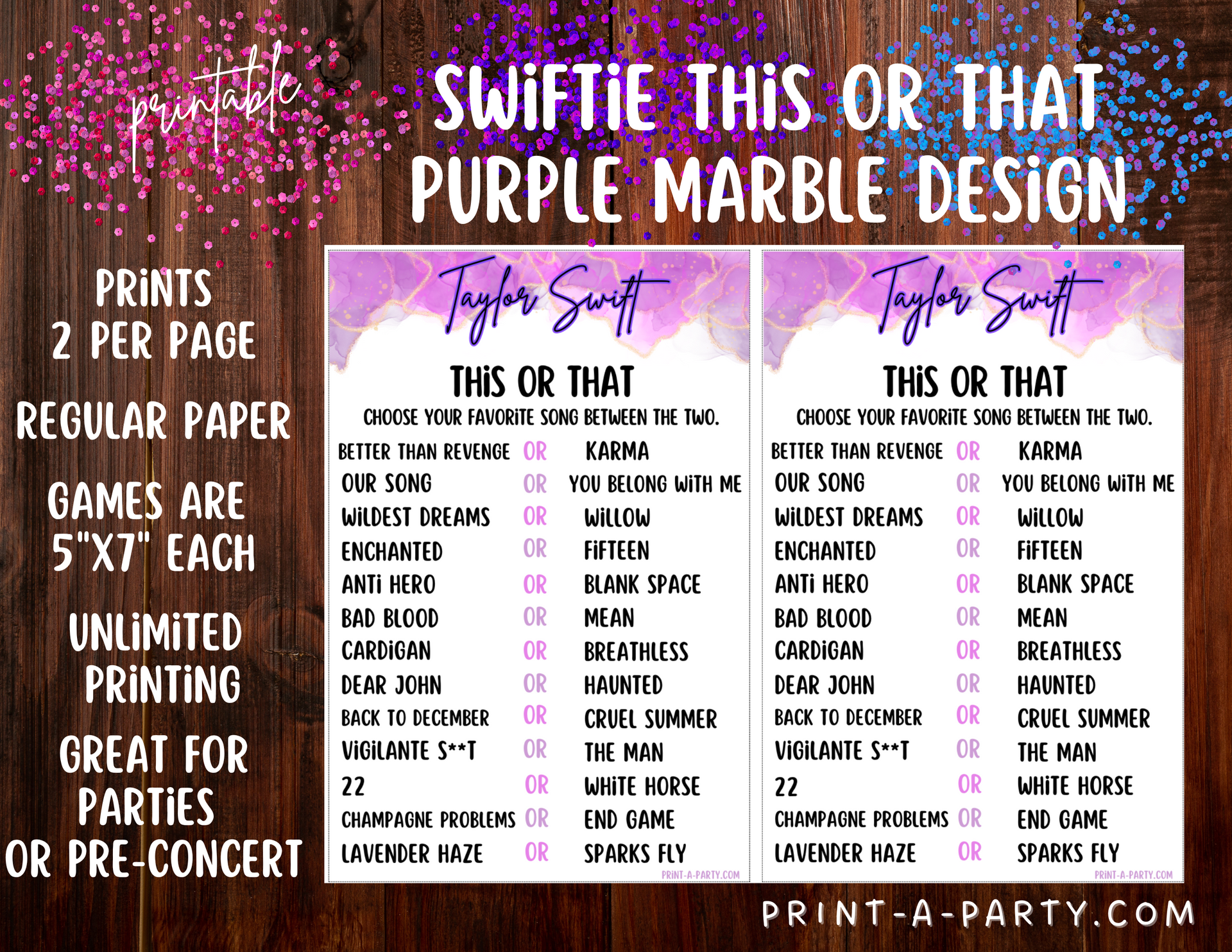 Printable Taylor Swift This or That Game - Swiftie Party Idea – PrintAParty printable-taylor-swift-this-or-that-game-swiftie-party-idea-printaparty
