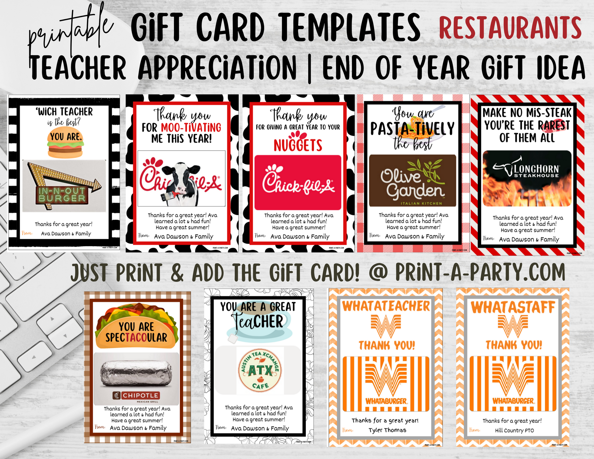 teacher-gift-card-templates-for-whataburger-chik-fil-a-tacos-burgers-and-more-printaparty for Chick Fil A Teacher Appreciation Free Printable Teacher Gift Card Templates for Whataburger, Chik Fil A, Tacos, Burgers and more! – PrintAParty for Chick Fil A Teacher Appreciation Free Printable