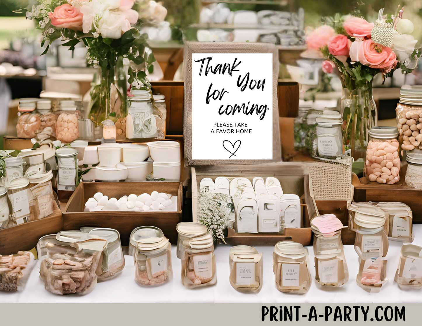 THANK YOU FOR COMING Sign | Please take a Favor Sign | Printable Wedding Sign | Wedding Sign | Wedding Favor Sign  | Bridal Shower Favor Sign