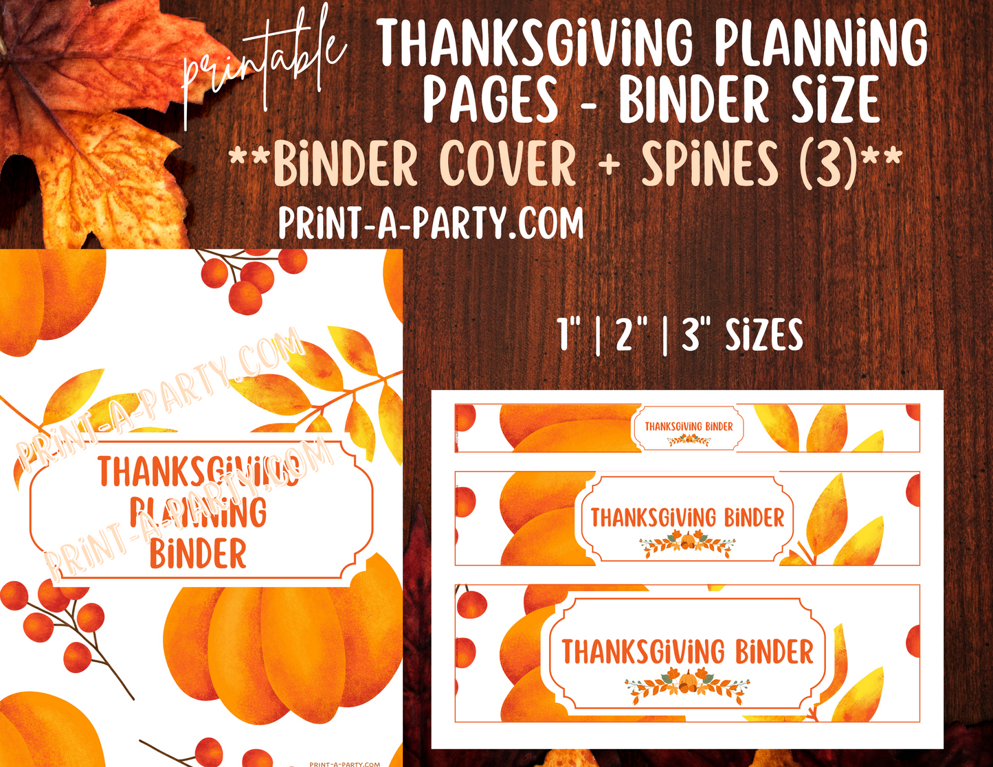 Thanksgiving Organization Binder: Thanksgiving Hosting Binder | Thanksgiving Binder | 16 pages | 8.5" x 11" Binder Size