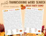 WORD SEARCH: Thanksgiving | Printable Game | Holiday Game | Thanksgiving Activity | Classrooms | Parties