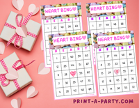 BINGO: Valentine Bingo | Converation Candy Heart Bingo | Classrooms | Parties | Birthday | 30, 40, or 50 cards - INSTANT DOWNLOAD
