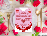VALENTINE PARTY EDITABLE INVITATION: VALENTINE'S CUPCAKE PARTY - EDITABLE PRINTABLE | Valentine's Day Cupcake Party Invite | Valentine Party Customization | Valentine Decorating Cupcakes