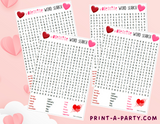 WORD SEARCH:  Valentine's Day Word Search | Classroom Word Search | Party Word Search Printable - INSTANT DOWNLOAD