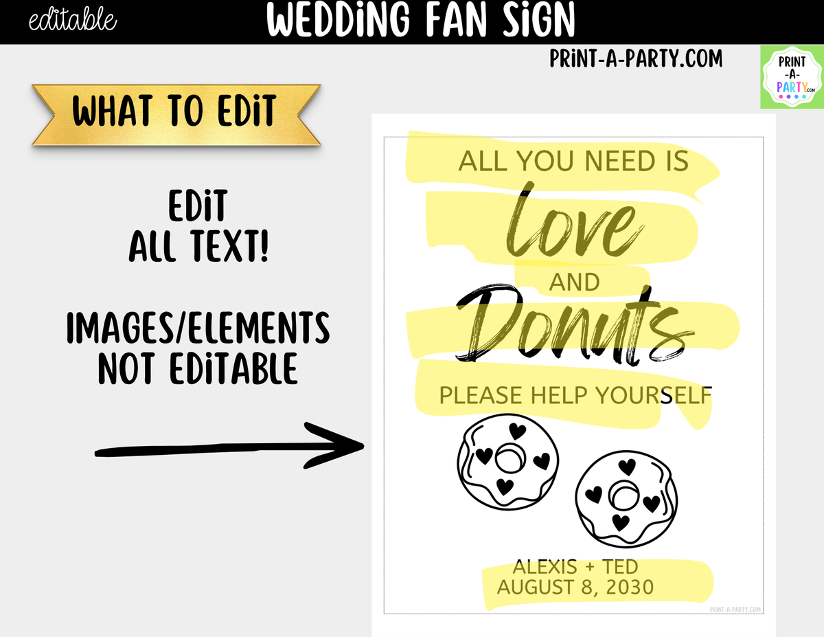 Editable Fan Sign – Love Can Be Hot Please Take a Fan | 8x10 Canva