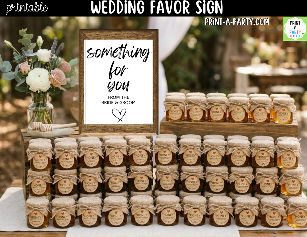 Wedding Favor Sign Printable – Something for You from Bride & Groom