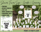 FAVORS SIGN - GARDEN GREENERY THEME | Engagement Party Favors | Bridal Wedding Shower Favors | Favors Please take one
