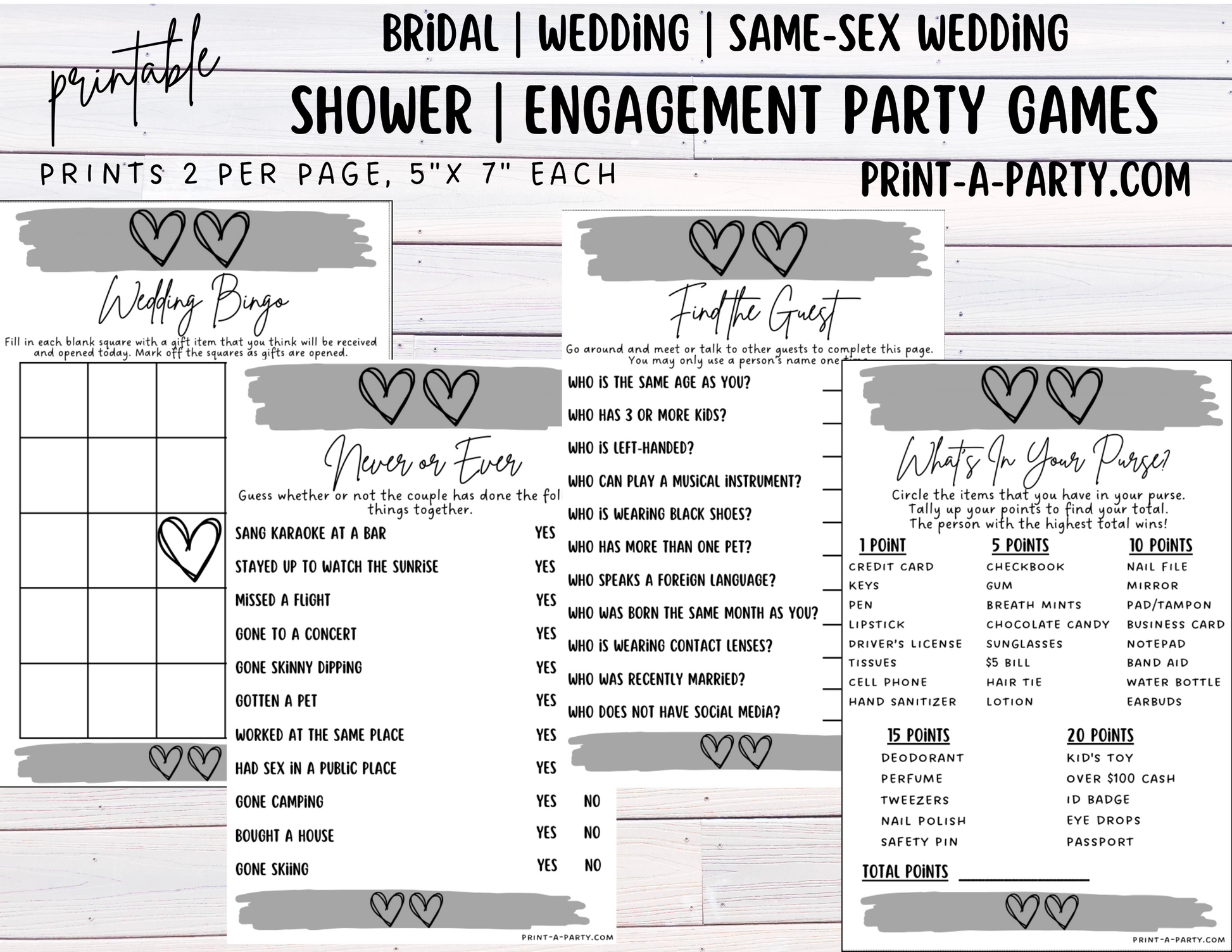 Same-Sex Wedding Shower Game Bundle | Printable LGBTQ+ Wedding Games | Instant Download ALL FOUR (4) Games - Bundle Same-Sex Wedding Shower Game Bundle | Printable LGBTQ+ Wedding Games | Instant Download ALL FOUR (4) Games - Bundle