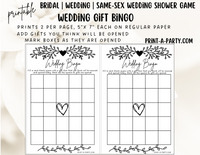 Same Sex Wedding Shower Game Bundle (4) LGBTQ+ | Same Sex Wedding Activities | Same Sex Weddings - Vine Design