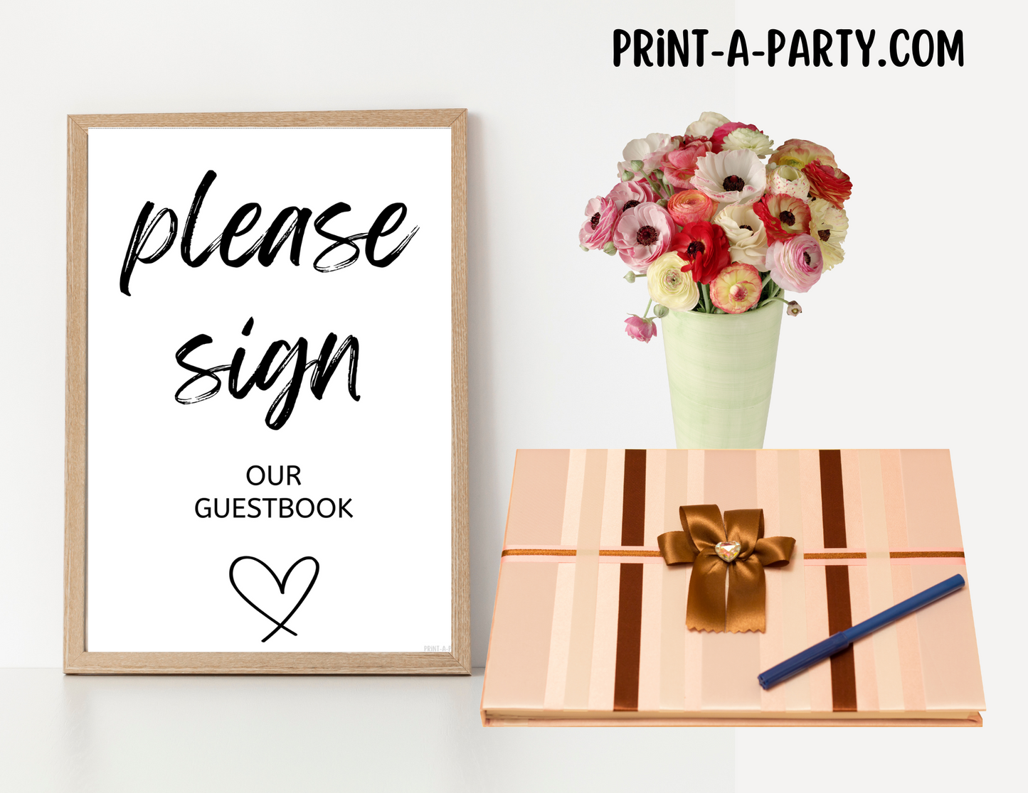 GUEST BOOK SIGN | Printable Wedding Sign | Wedding Guest Book Sign | Wedding Guest Book