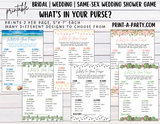 WHAT'S IN YOUR PURSE? | Bridal or Same Sex Wedding Shower Game LGBTQ+ | Printable Wedding Games | NSTANT DOWNLOAD