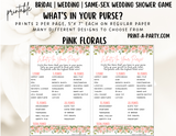WHAT'S IN YOUR PURSE? | Bridal or Same Sex Wedding Shower Game LGBTQ+ | Printable Wedding Games | NSTANT DOWNLOAD