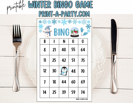 BINGO: Winter-themed Bingo Game Printable – Instant Download for Classrooms, Parties & Family Fun